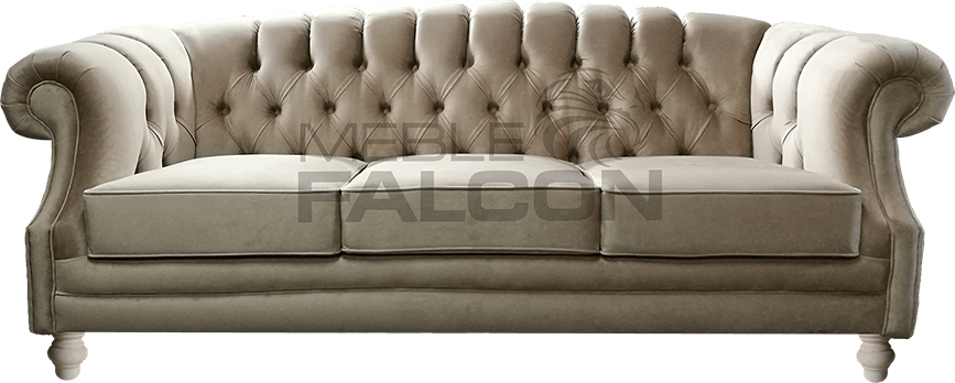 oryginalna sofa chesterfield beżowa beż producent