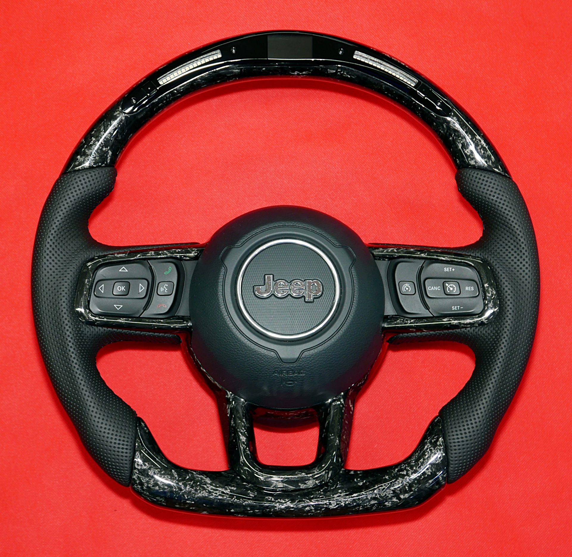 Jeep carbon LED custom steering wheel