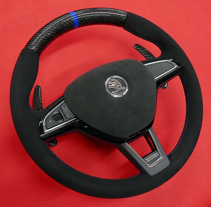 Custom carbon steering wheel Skoda Fabia RS VRS