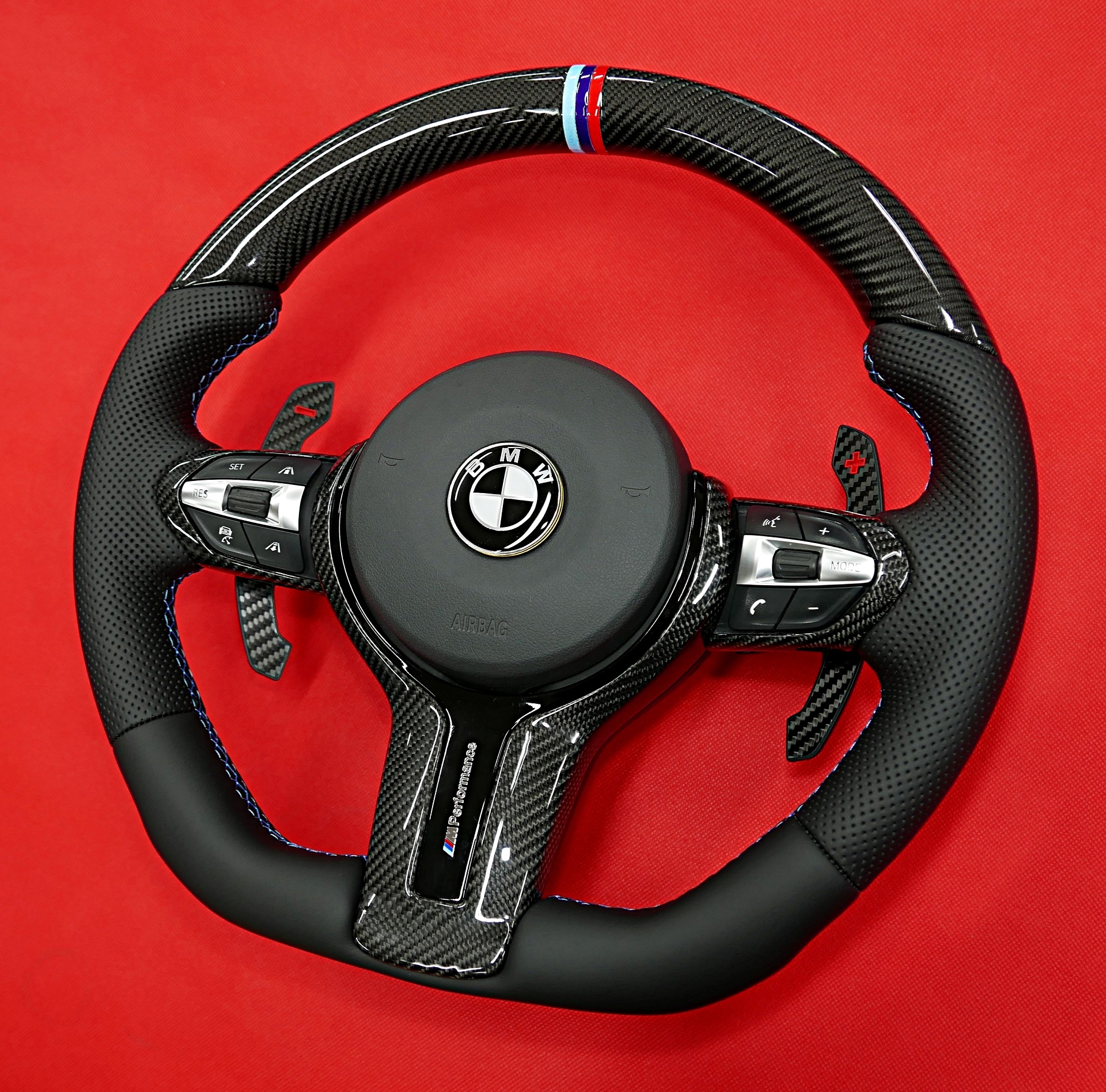 flat bottom carbon custom steering wheel BMW