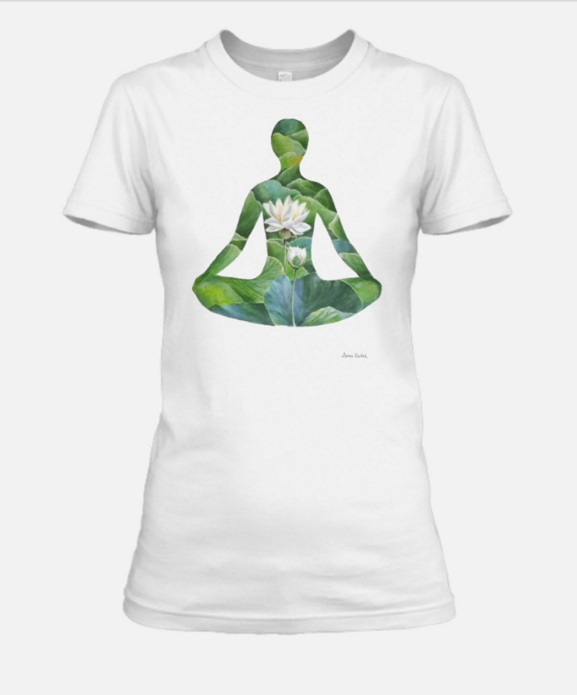 white ladies t-shirt "Yoga lotus"
 M, L, XL, 2XL  80 PLN