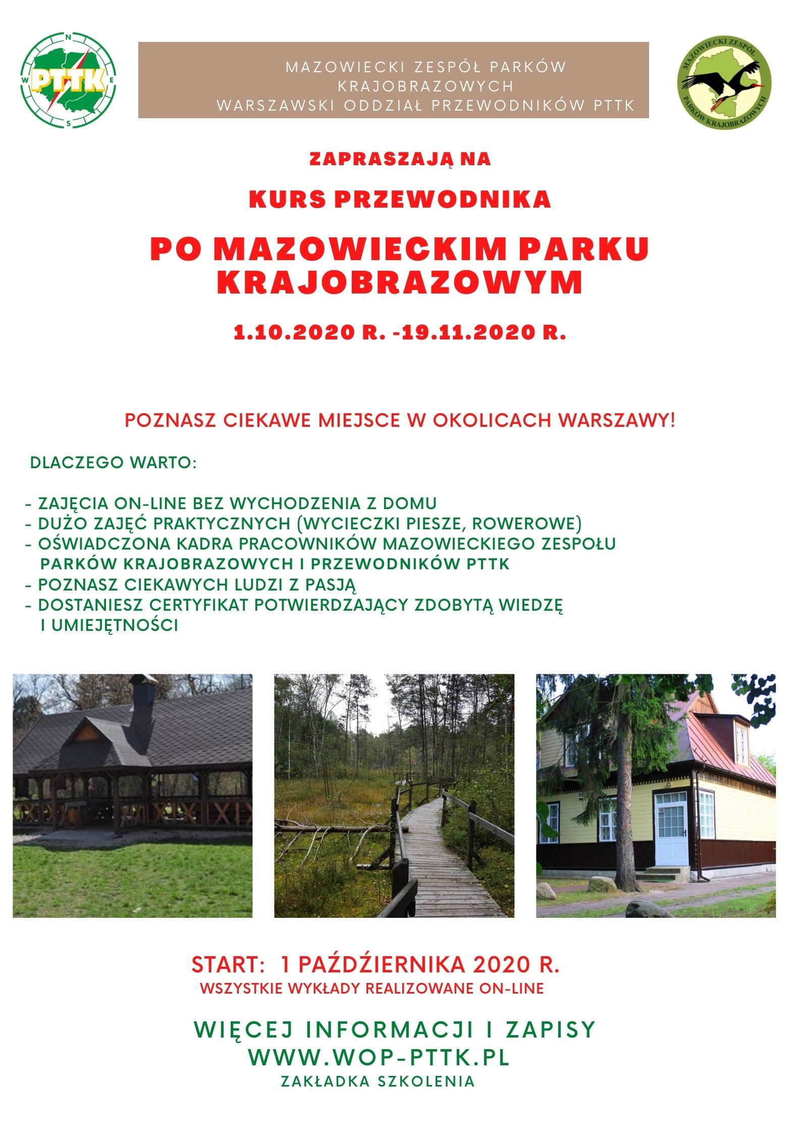 Kurs przewodnika po Mazowieckim Parku Krajobrazowym, startujemy - 1.10.2020 r.