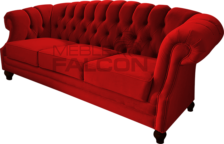 pikowana sofa chesterfield czerwona bordowa bordo