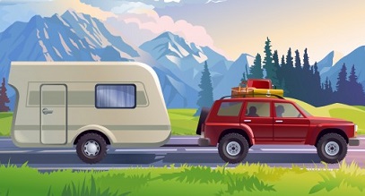 Caravan, camping, Krakau, natuur