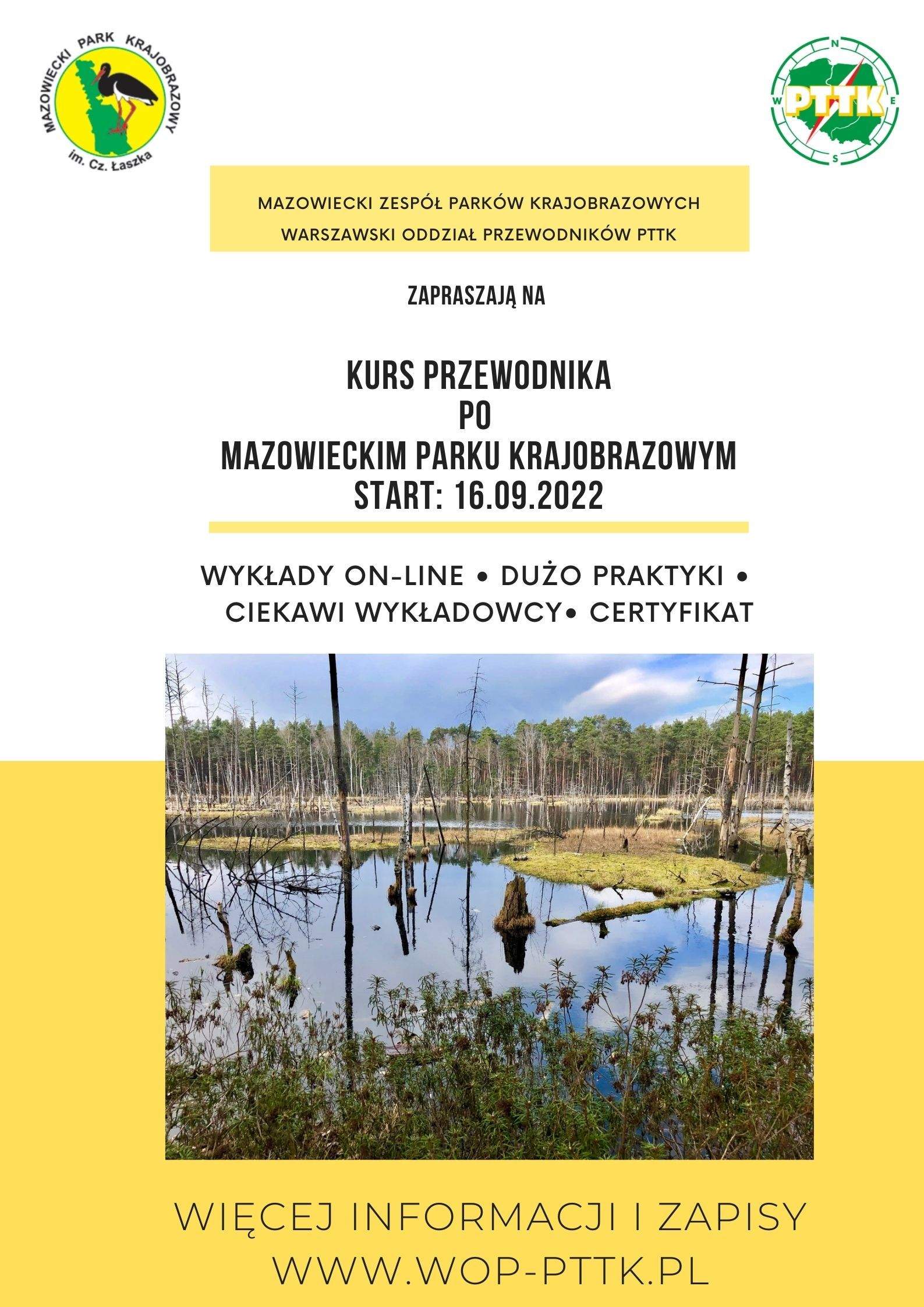 Kurs przewodnika po Mazowieckim Parku Krajobrazowym. Start: 16.09.2022