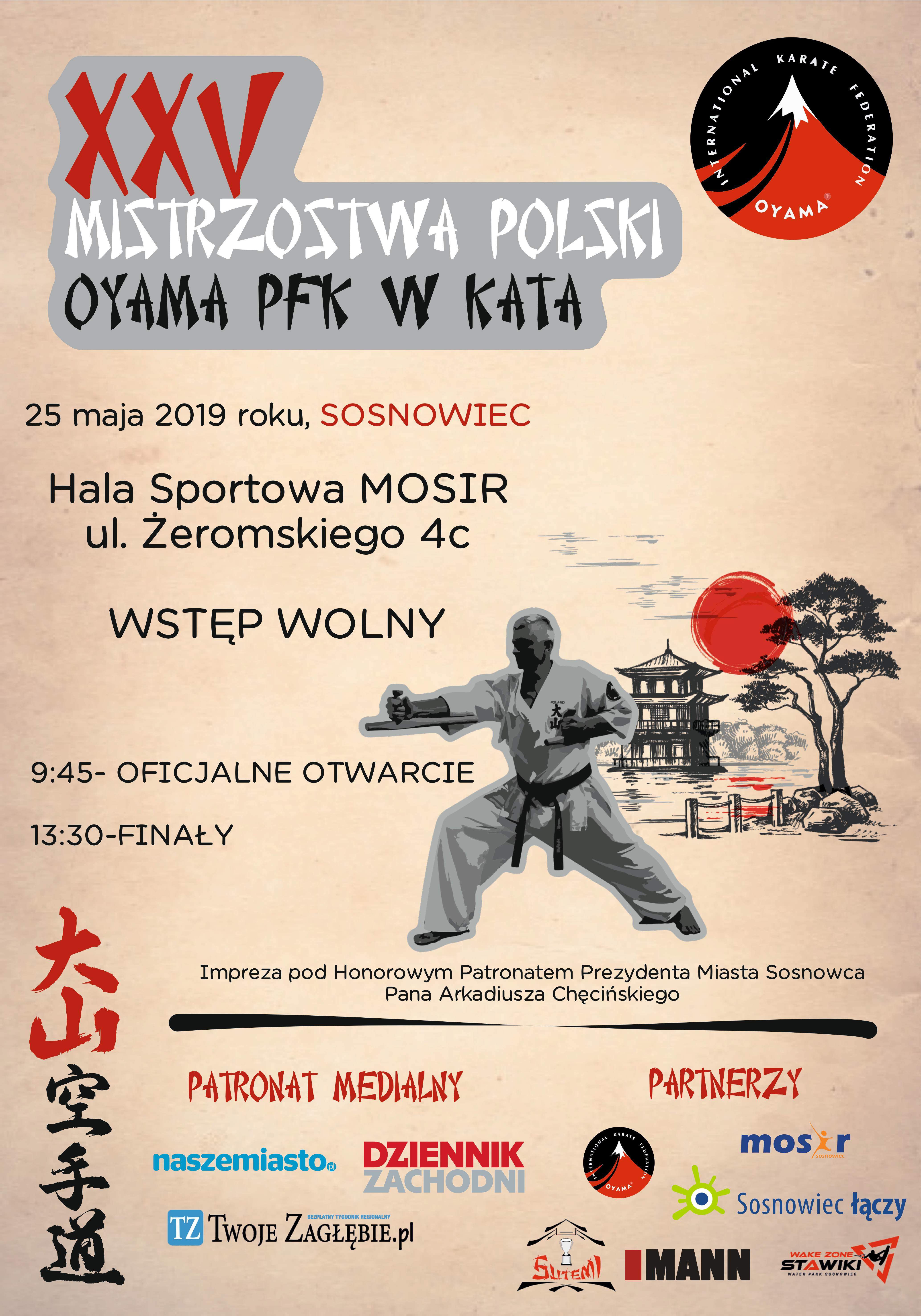 XXV Mistrzostwa Polski Oyama PFK w KATA (Sosnowiec, 25.05.2019r.)