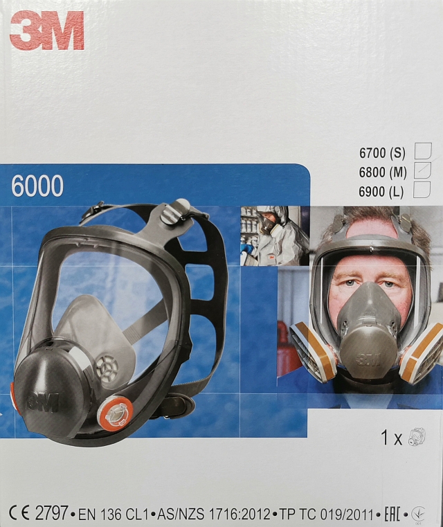 Maska 3M do ozonowania / 3M 6800-L/seria 6000