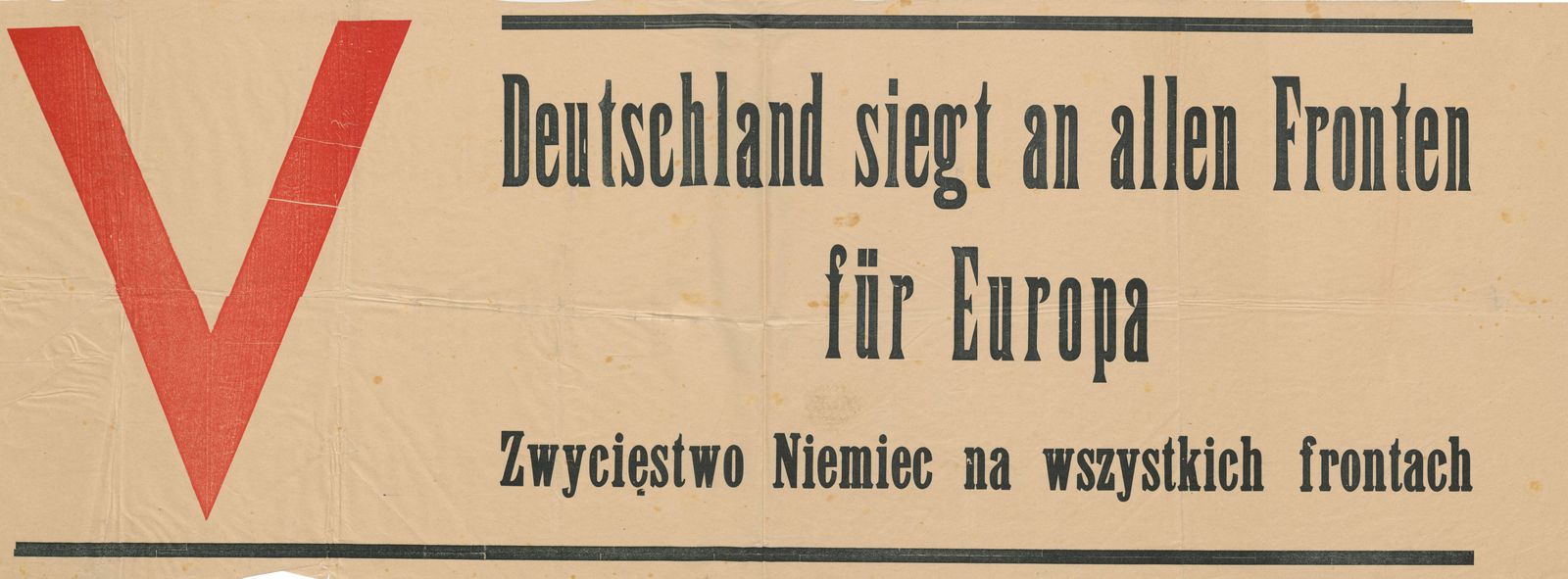 Plakat Deutschland siegt an allen Fronten, ze zbiorów Biblioteki Raczyńskich w Poznaniu