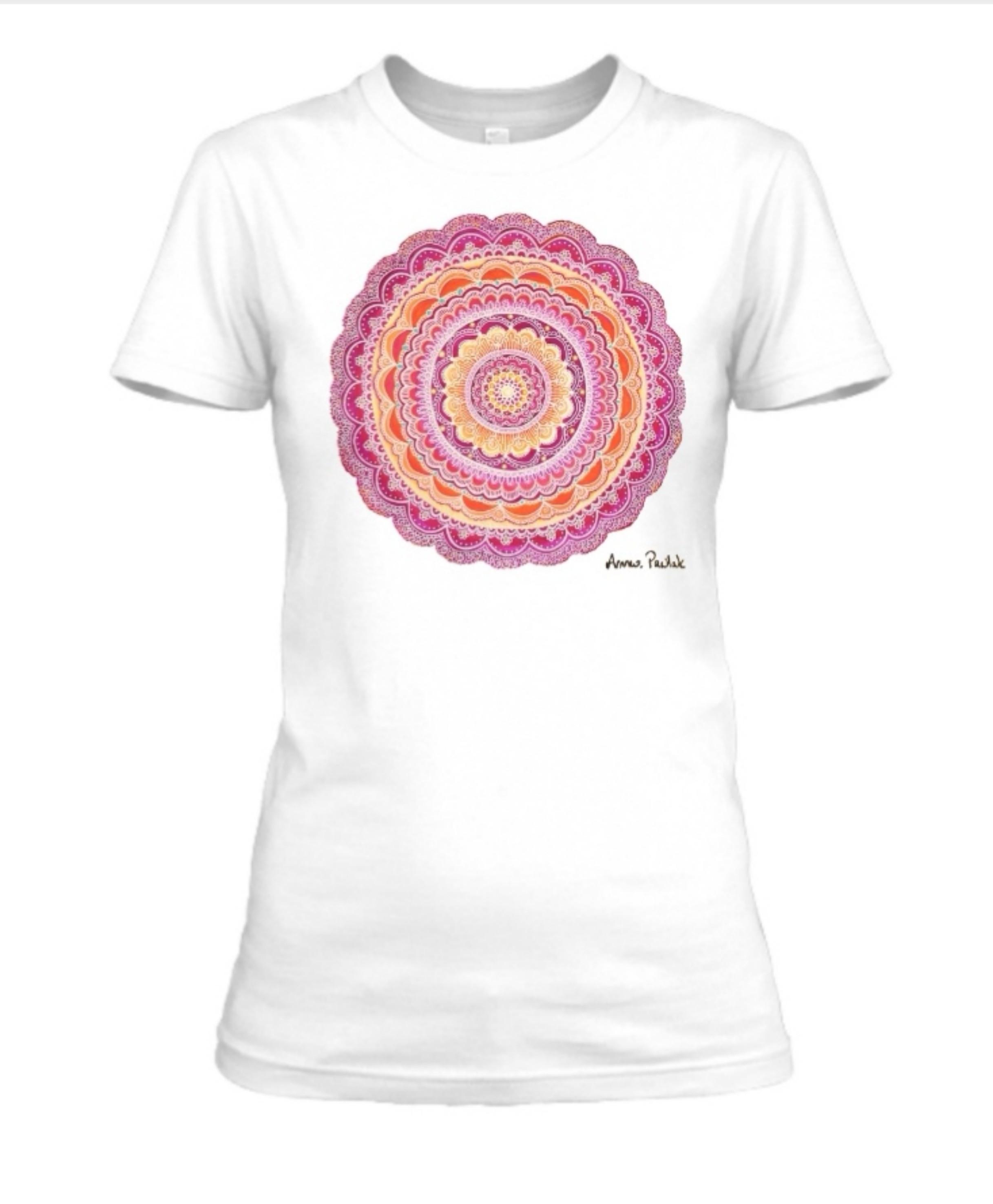 white ladies t-shirt  with "The mandala of power" M, L, XL, 2XL  cena 80 PLN