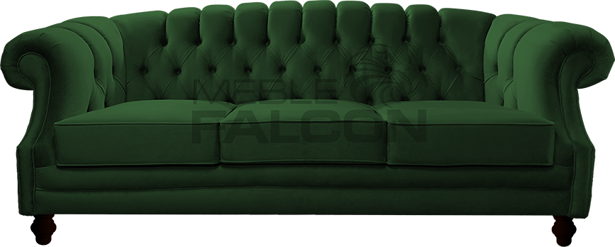 pikowana sofa chesterfield ciemna zieleń butelkowa