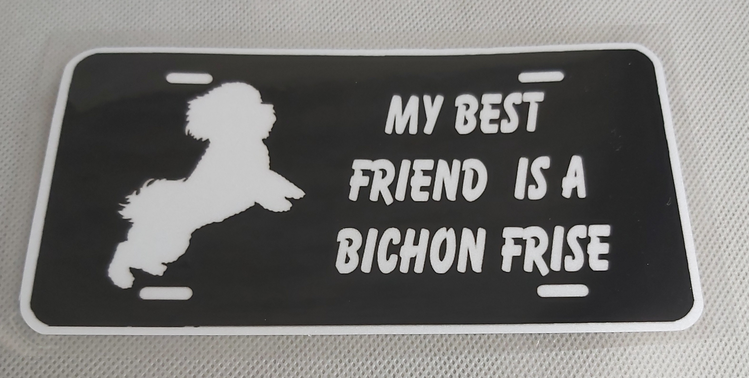 Naklejka Bichon My Best Friend (15x8cm)
