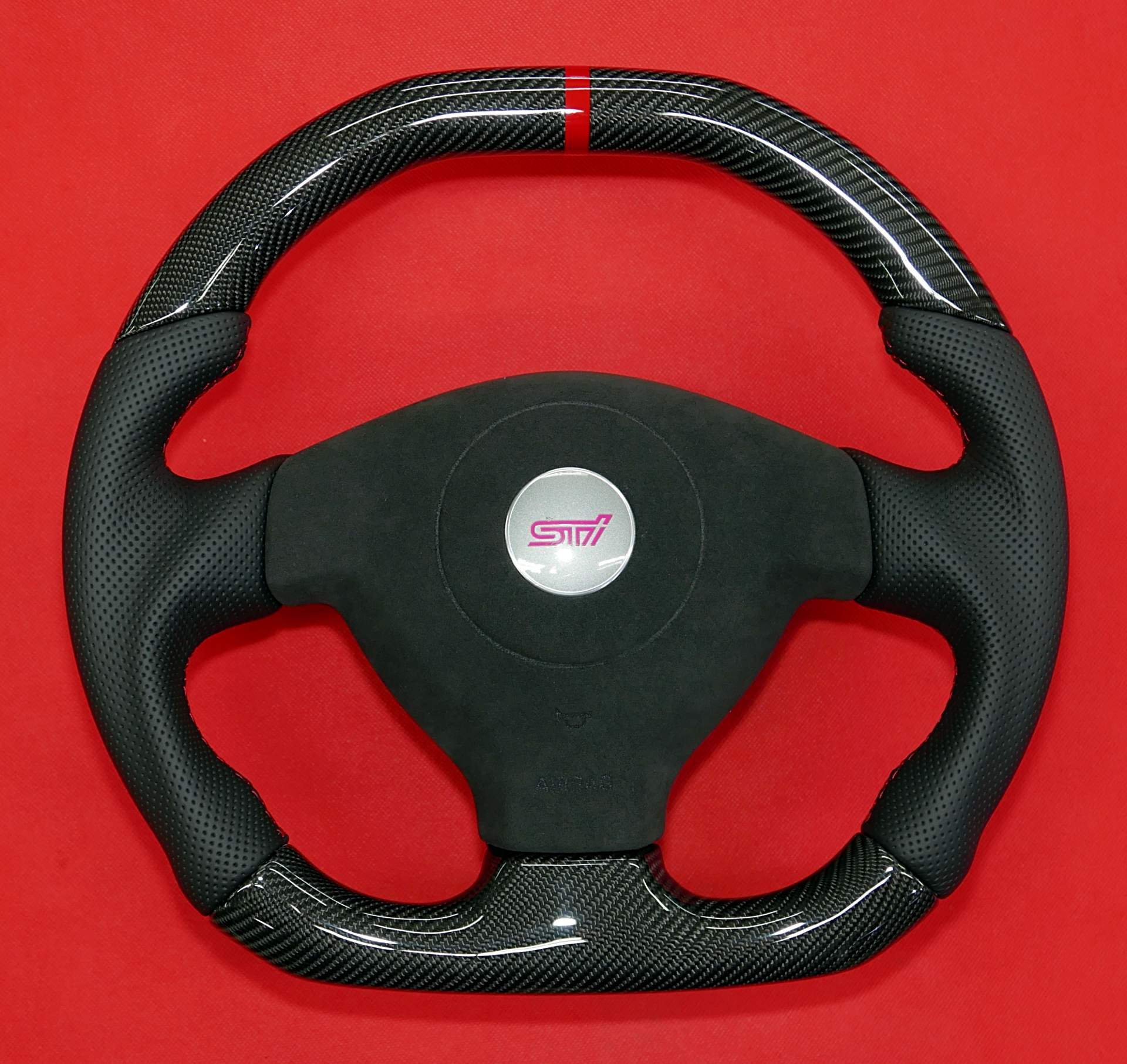 Custom carbon fiber steering wheel Subaru Impreza