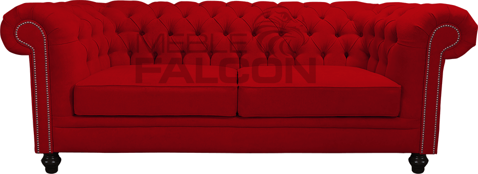 pikowana sofa chesterfield czerwona wysoka jakość