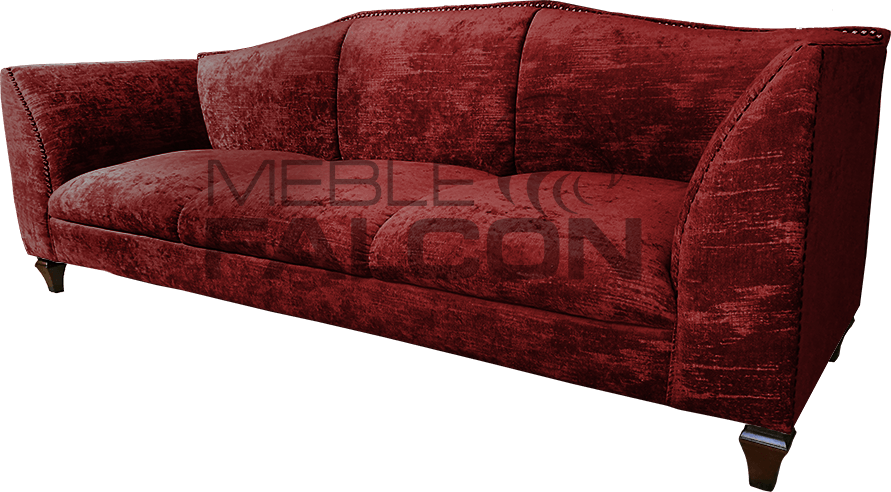 wyjątkowa sofa do salonu czerwony trwały materiał