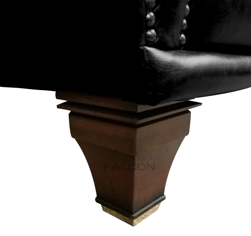 noga drewniana postarzana antyk brązowy złoty spód