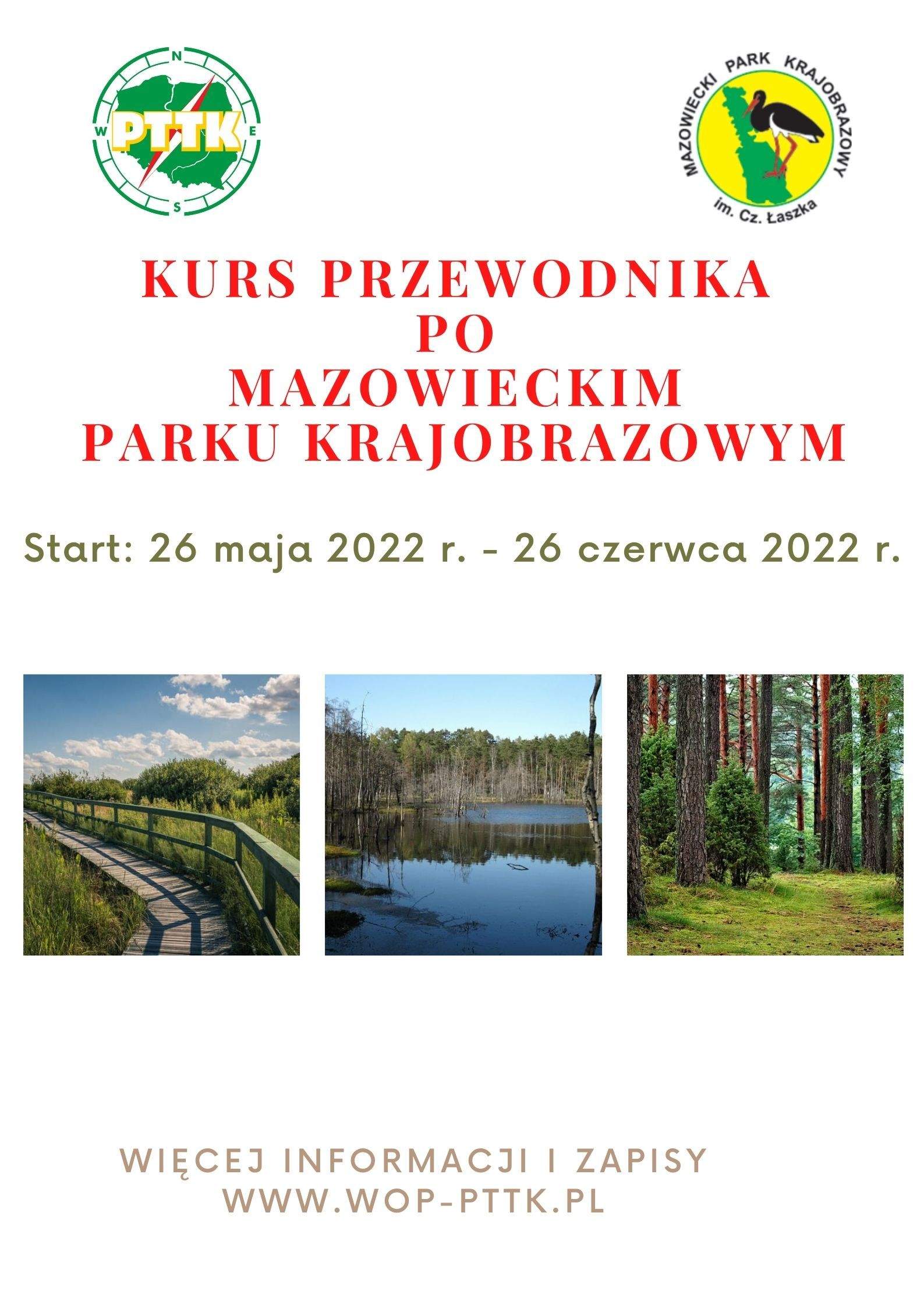 Kurs przewodnika po Mazowieckim Parku Krajobrazowym - start: 26.05.2022 r.