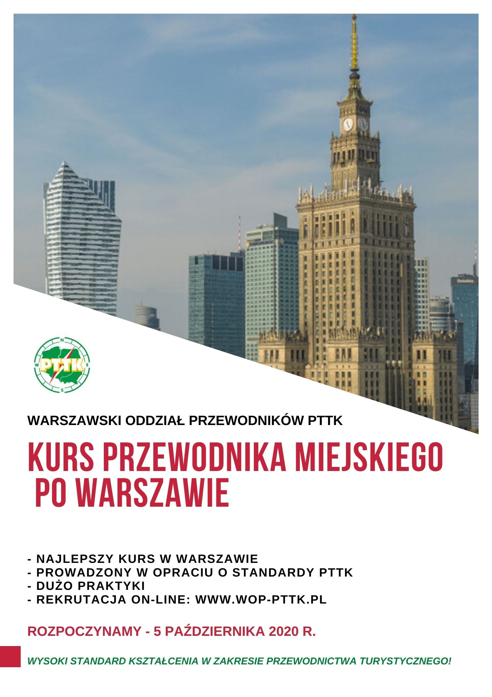 Kurs przewodnika miejskiego PTTK po Warszawie - 5.10.2020 r.