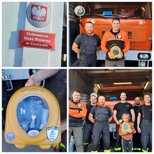 Defibrylator AED w Ochotniczej Straży Pożarnej w Gostyniu.