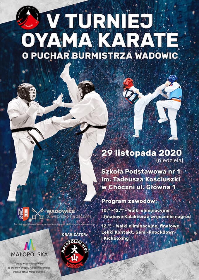 V Turniej Oyama Karate o Puchar Burmistrza Wadowic (29.11.2020r.)