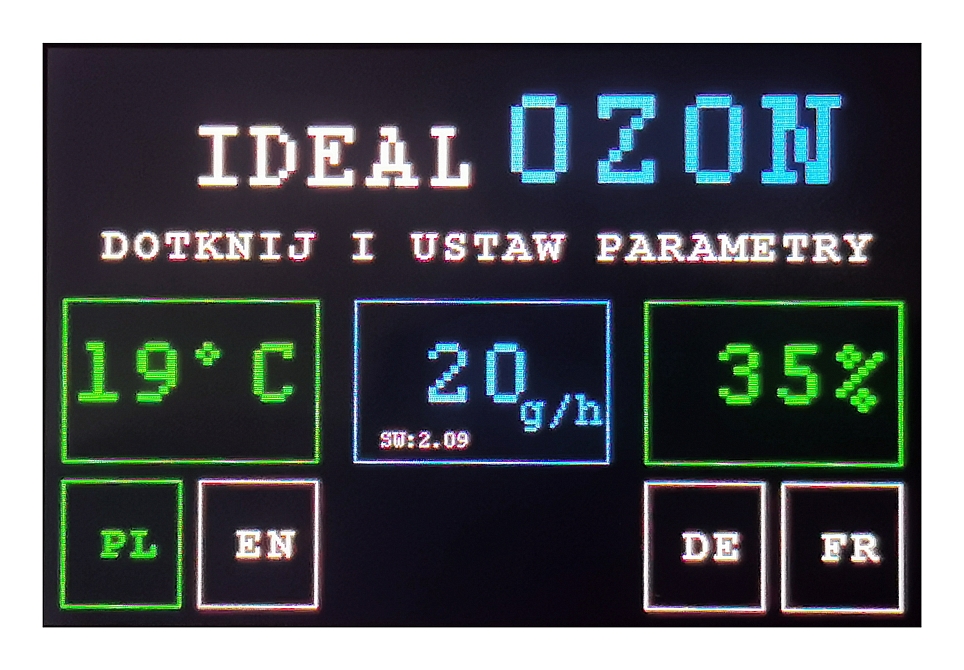Ozonator kwarcowy V3T regulacja ozonu 2-20 g/h