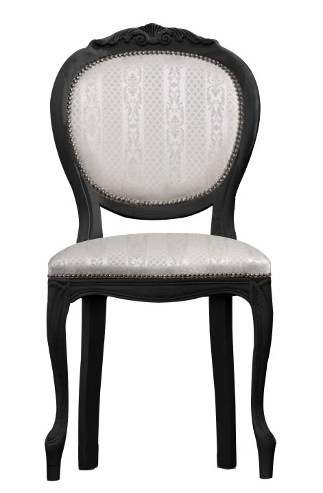 królewskie krzesło medalion tapicerowane materiałem eleganckie krzesło do jadalni producent mebli 