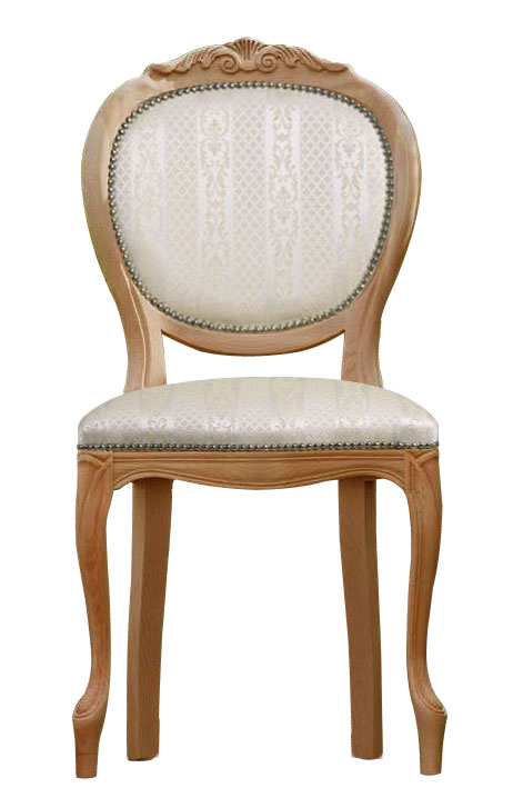 krzesło w stylu shabby chic tapicerowane z drewnianą rzeźbioną stolarką krzesło do jadalni salonu