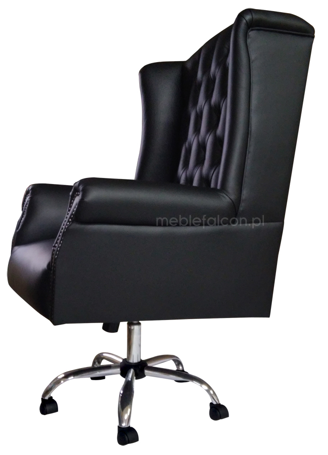 fotel obrotowy do biurka w tapicerce skórzanej  fotel czarny w skórze naturalnej fotel od producenta