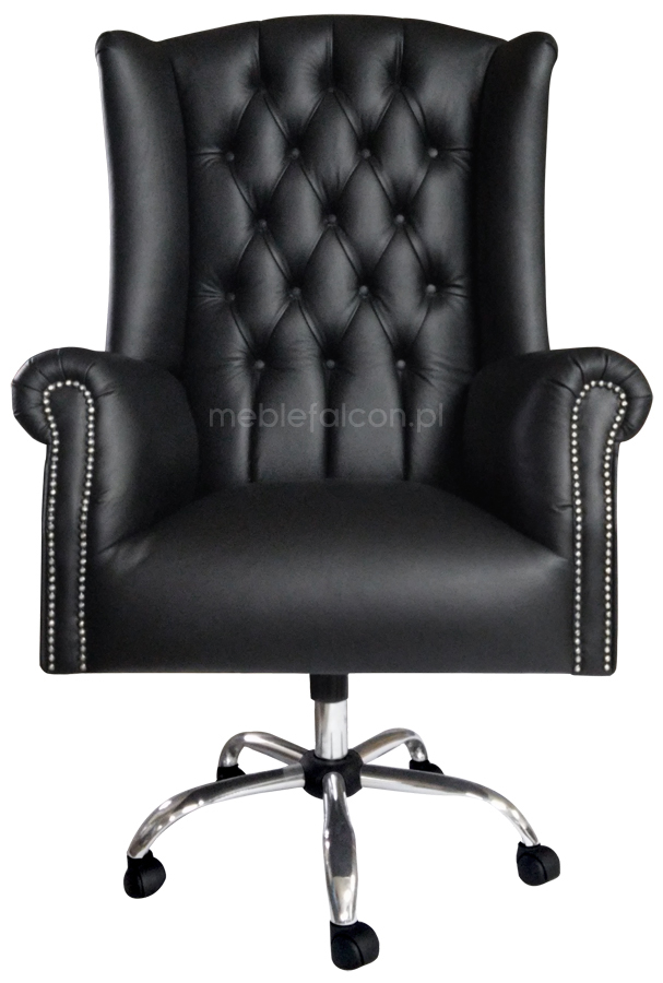 fotel biurowy skóra naturalna fotel do gabinetu w stylu chesterfield fotel obrotowy 