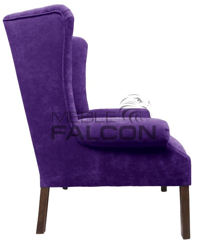 fioletowy fotel uszak prosto od producenta wygodny