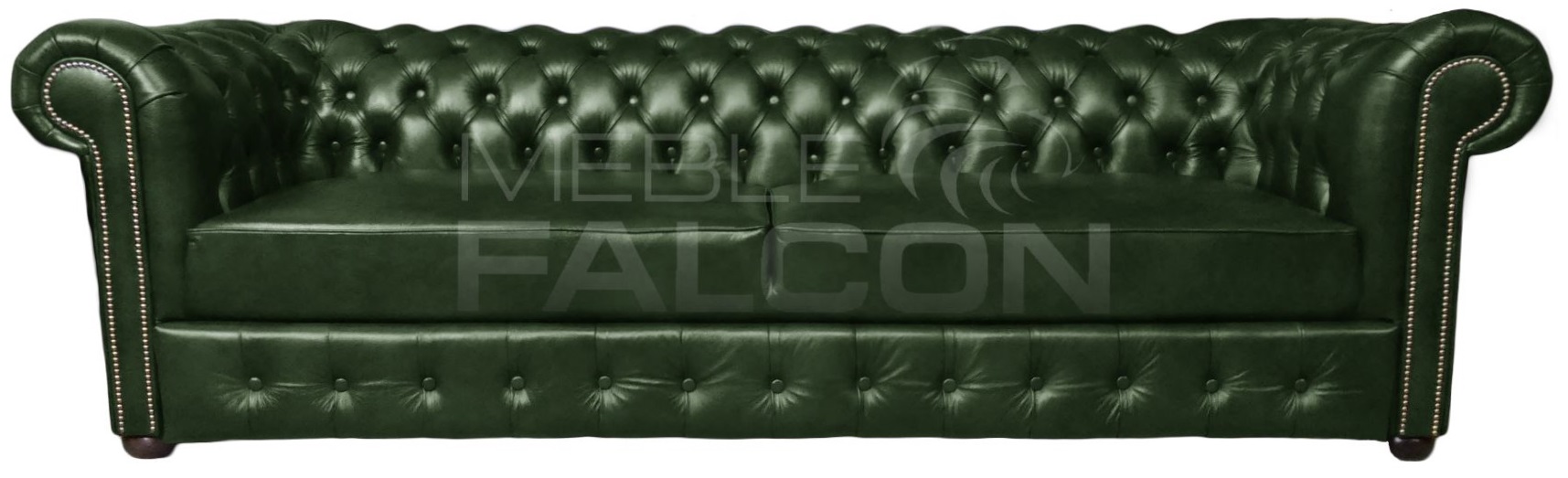 producent mebli chesterfield sofa pikowana zielona