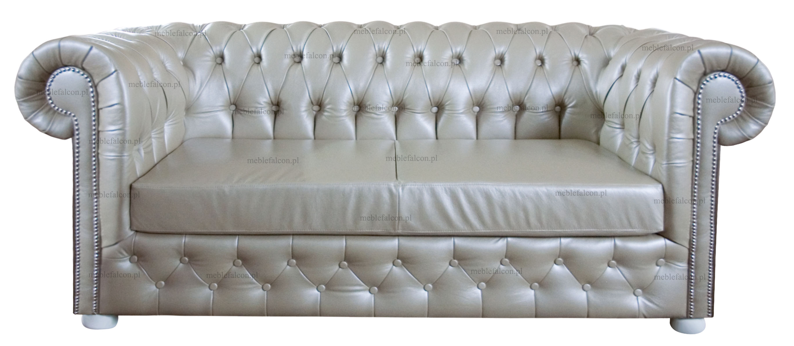 sofa chesterfield w skórze z funkcją spania tanio