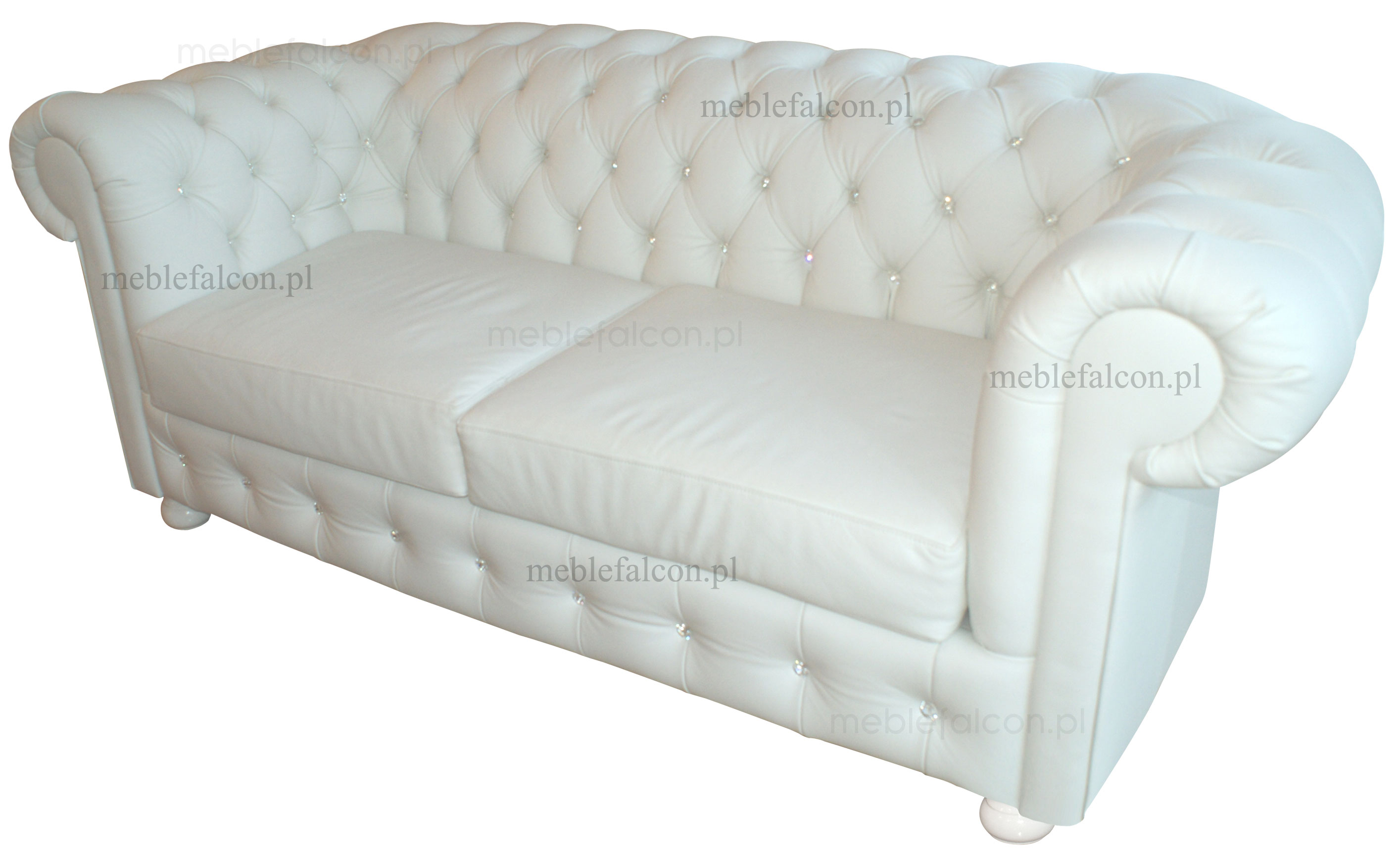 pikowane oparcie sofa od producenta meble chesterfield stylowa sofa w białej skórze naturalnej tanio