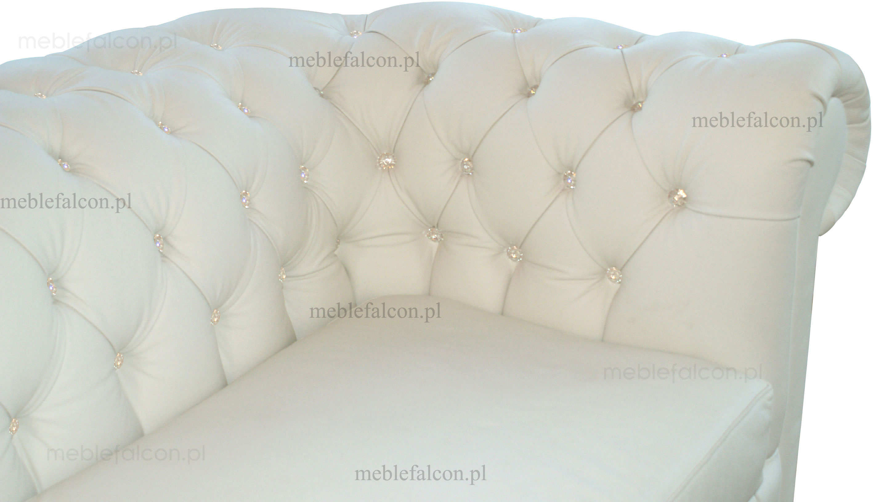 sofa z kryształkami svarowskiego piękne pikowanie wygodne siedziska