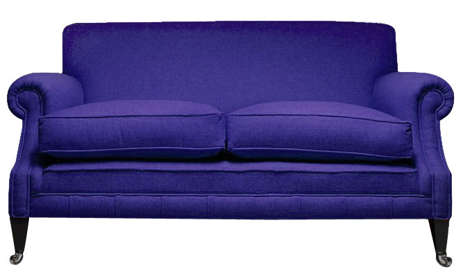 sofa stylizowana tapicerka materiał 