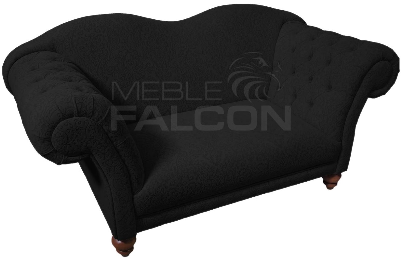 elegancka pikowana sofa chesterfield czarna tanio