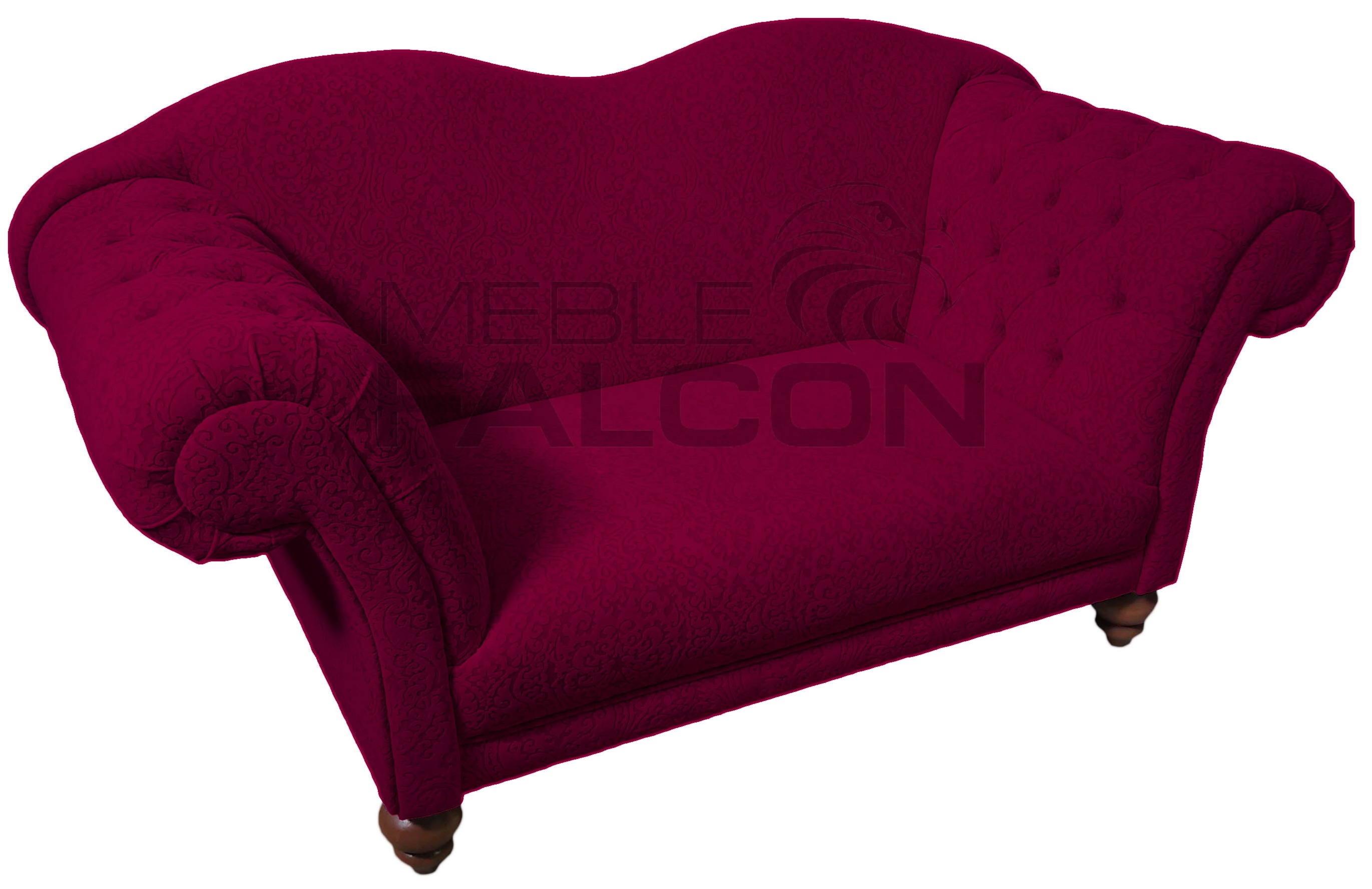 sofa fuksja różowa tapicerka z wzorem producent
