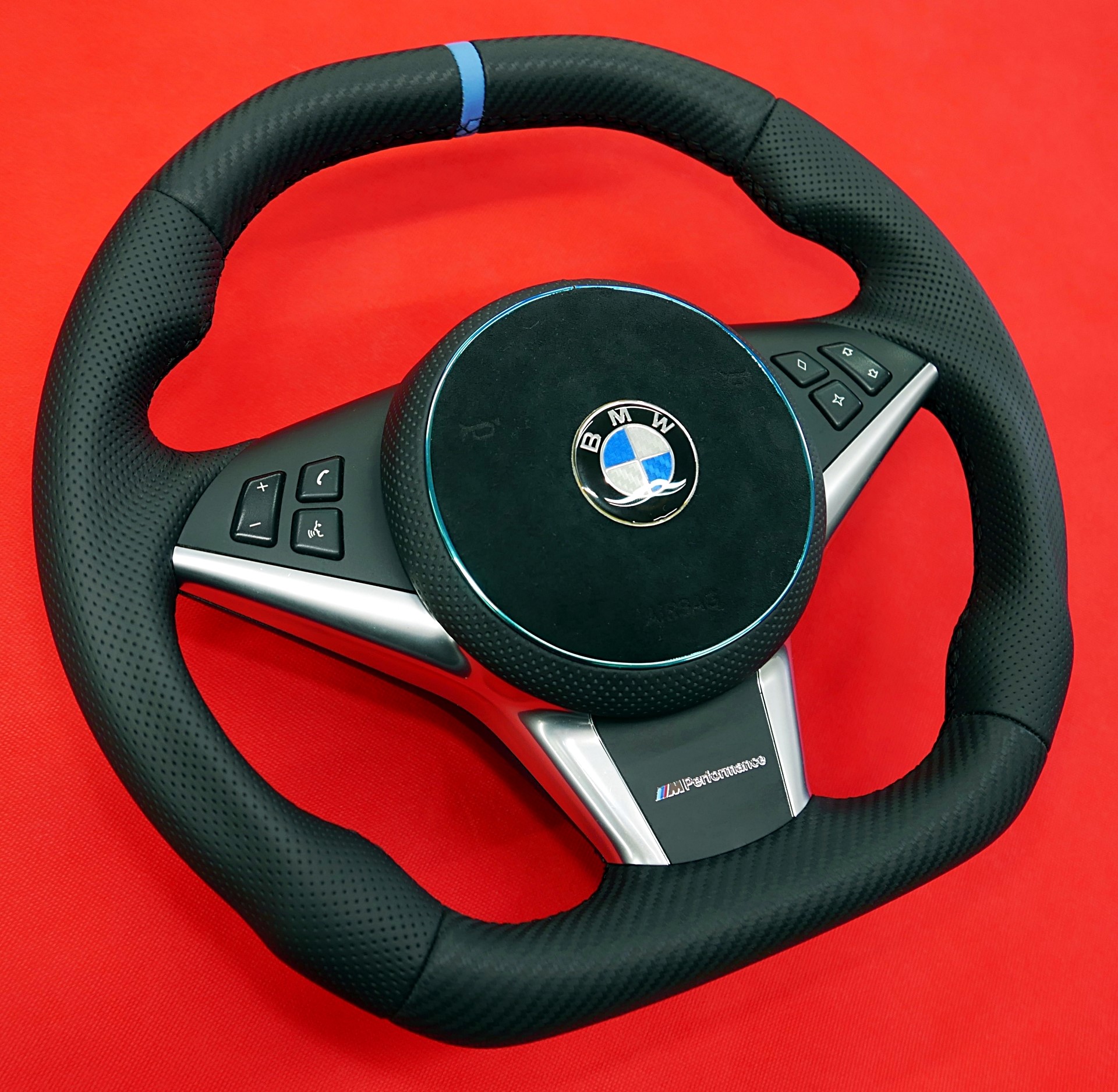 bmw flat steering wheel soft carbon fiber