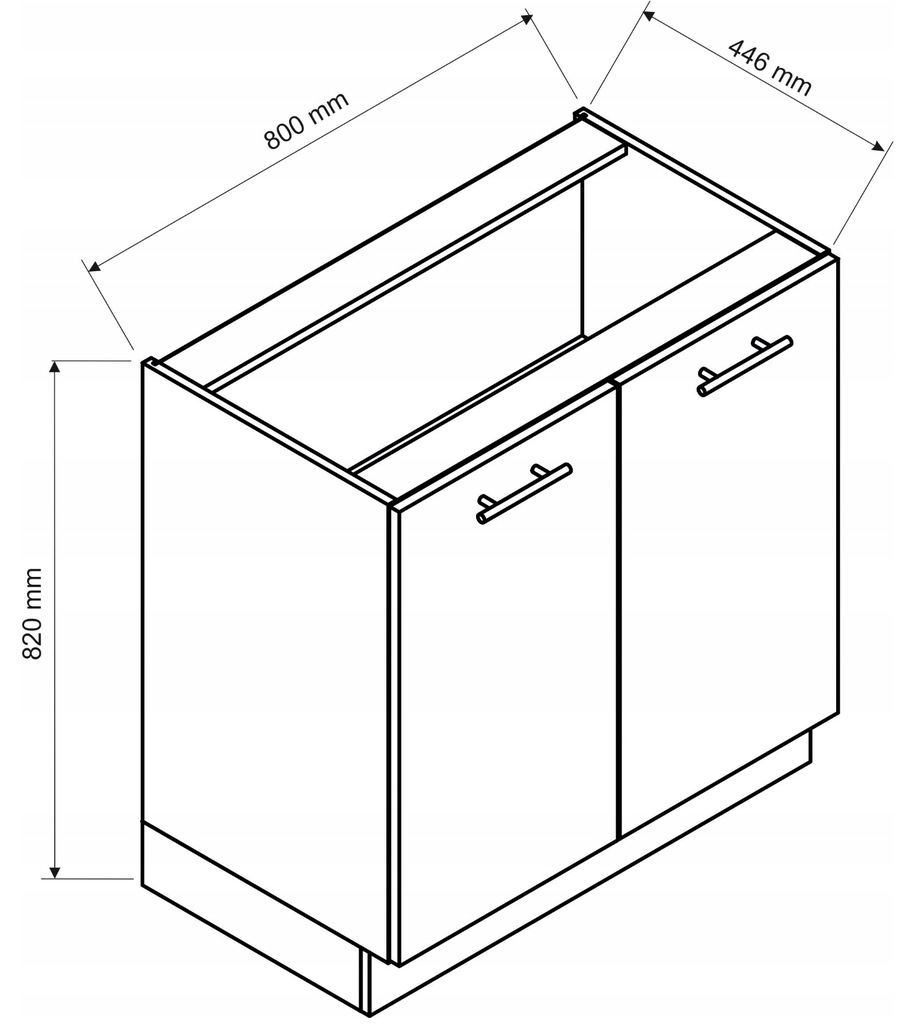 WYSPA 127,4 + szafka D20 CARGO, D80, D20 CARGO - BIAŁY POŁYSK