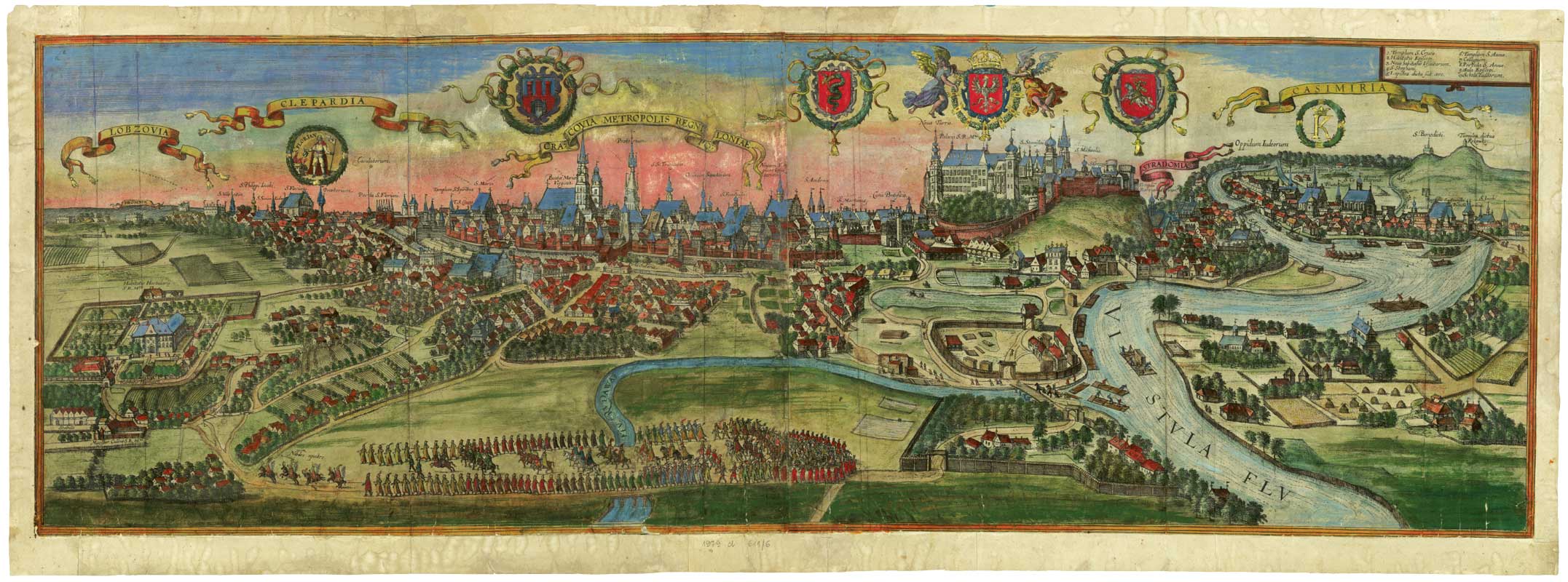 Historyczna panorama Krakowa z 1618 roku