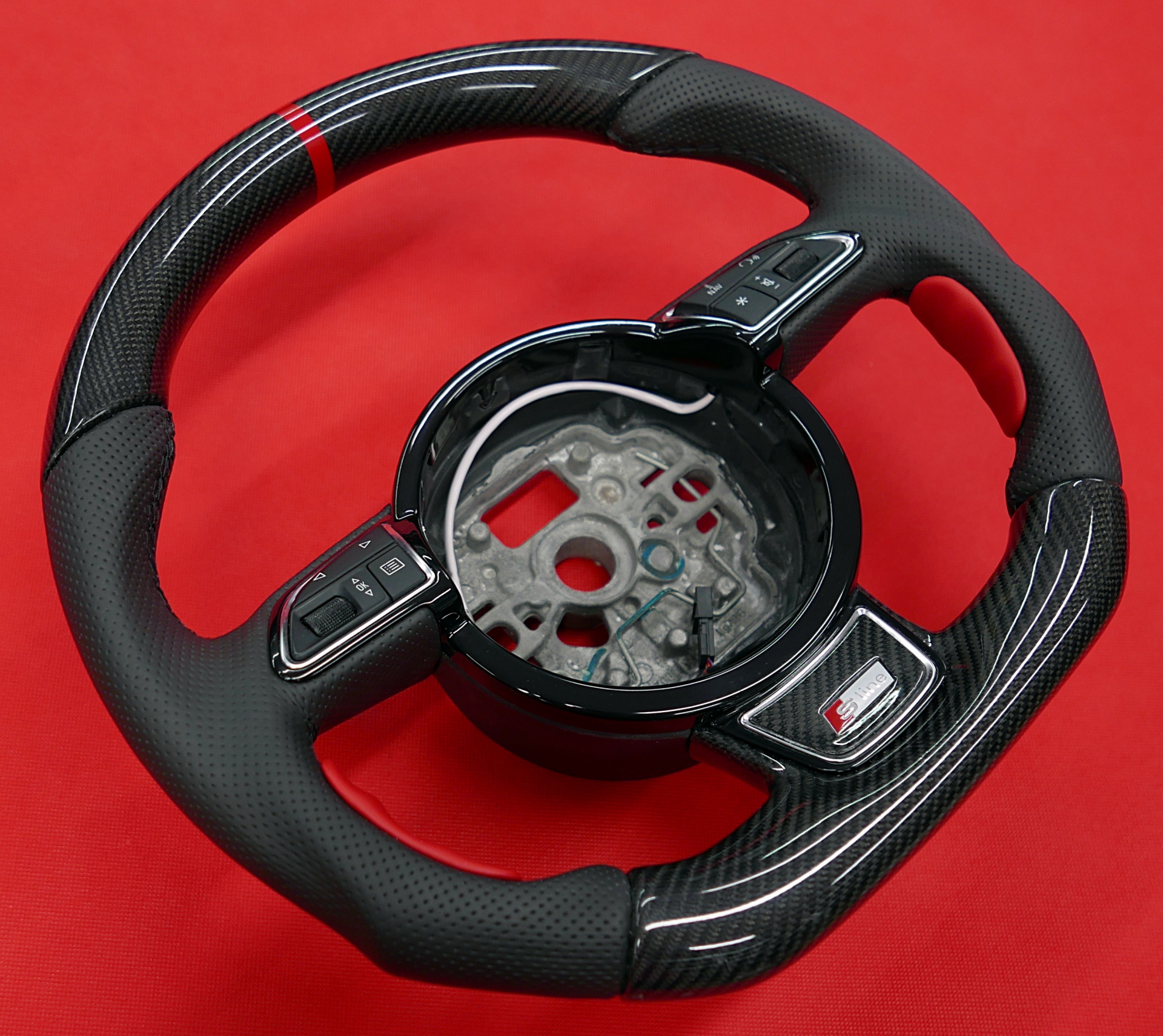carbon fiber custom steering wheel audi rs s-line