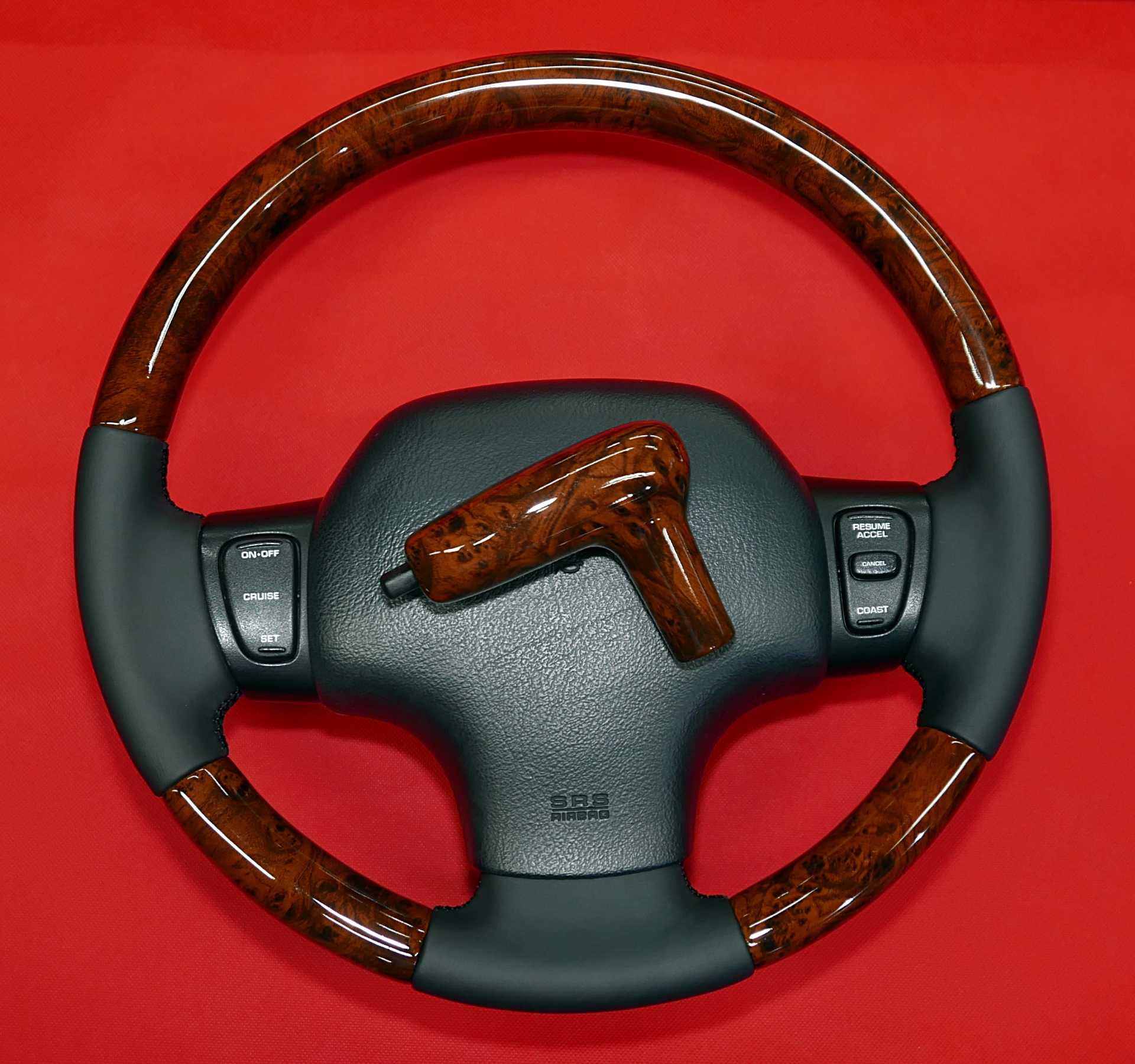 Wood steering wheel Jeep