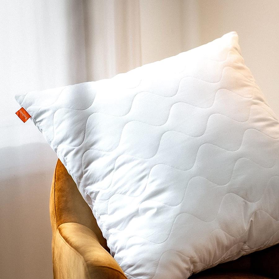 sleepling 191122 Komfort 100 Komplet 2 sztuki poduszka z mikrofibry 80 x 80 cm, biała