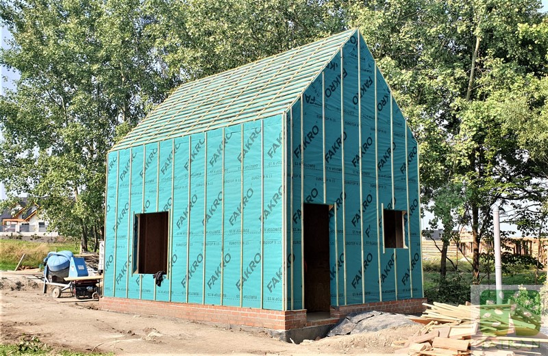 Słopnice - frame wood house construction building shell 35,00m2