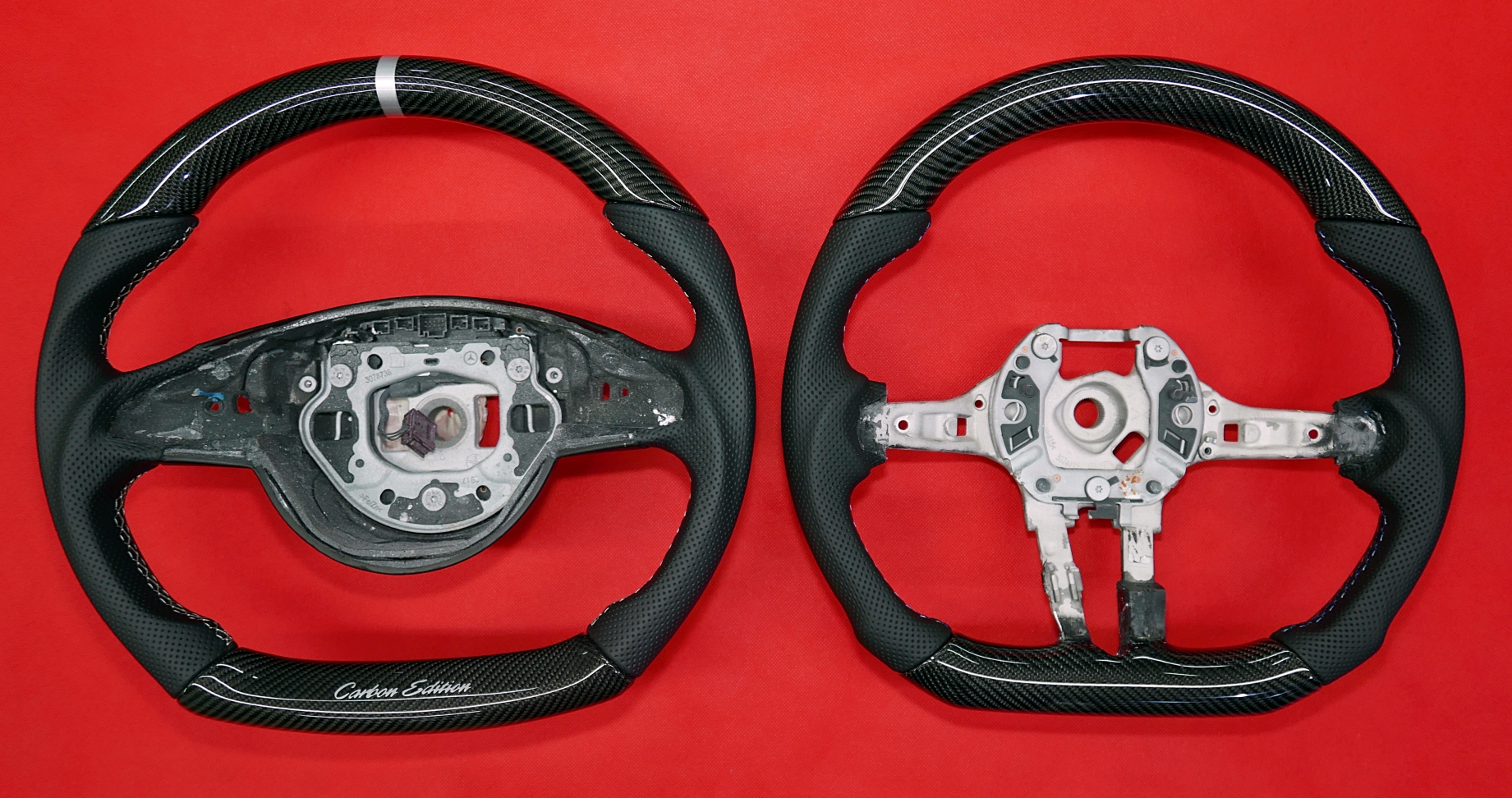 Custom carbon fiber steering wheels