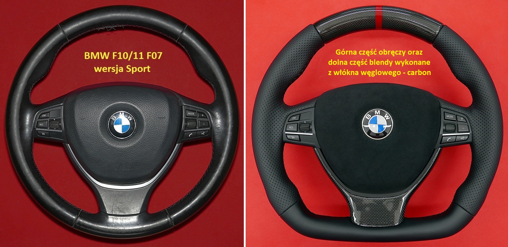 BMW F10 F13 carbon fiber steering wheel, kierownica BMW F10 F13 z włókna węglowego carbon