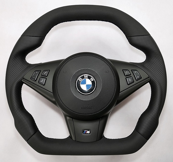 Zmiana kształtu modyfikacja obszycie skóra kierownica BMW E60