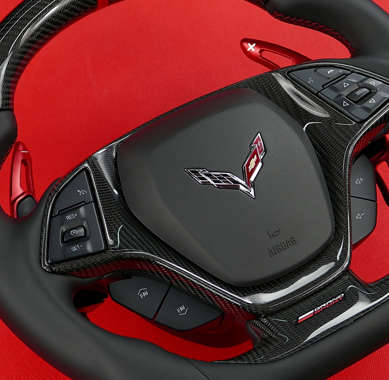 camaro corvette sports carbon fiber steering wheel