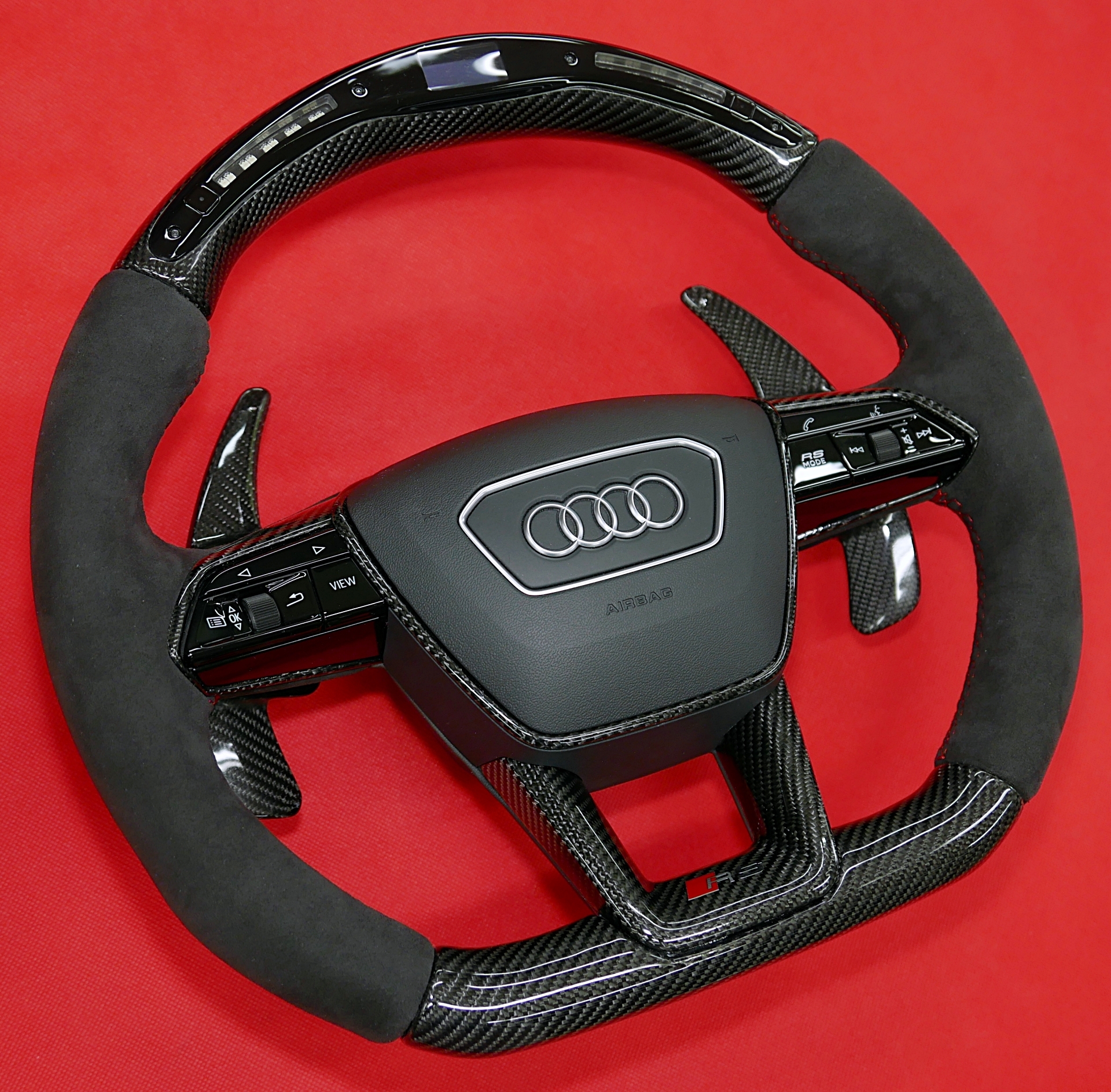 carbon fiber steering wheel display LED