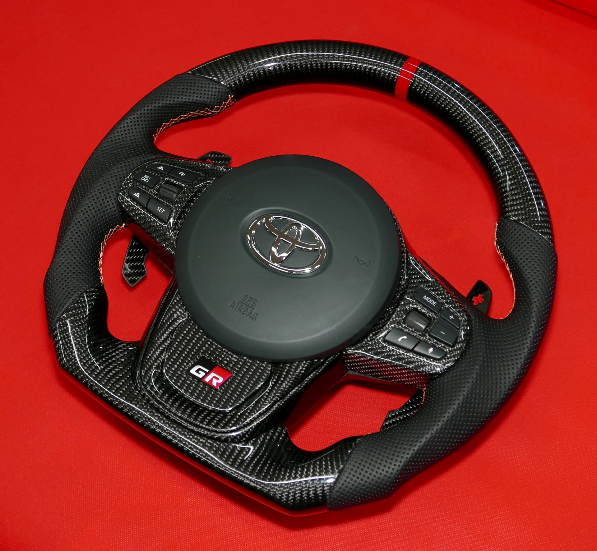 Toyota Supra GR carbon fiber steering wheel