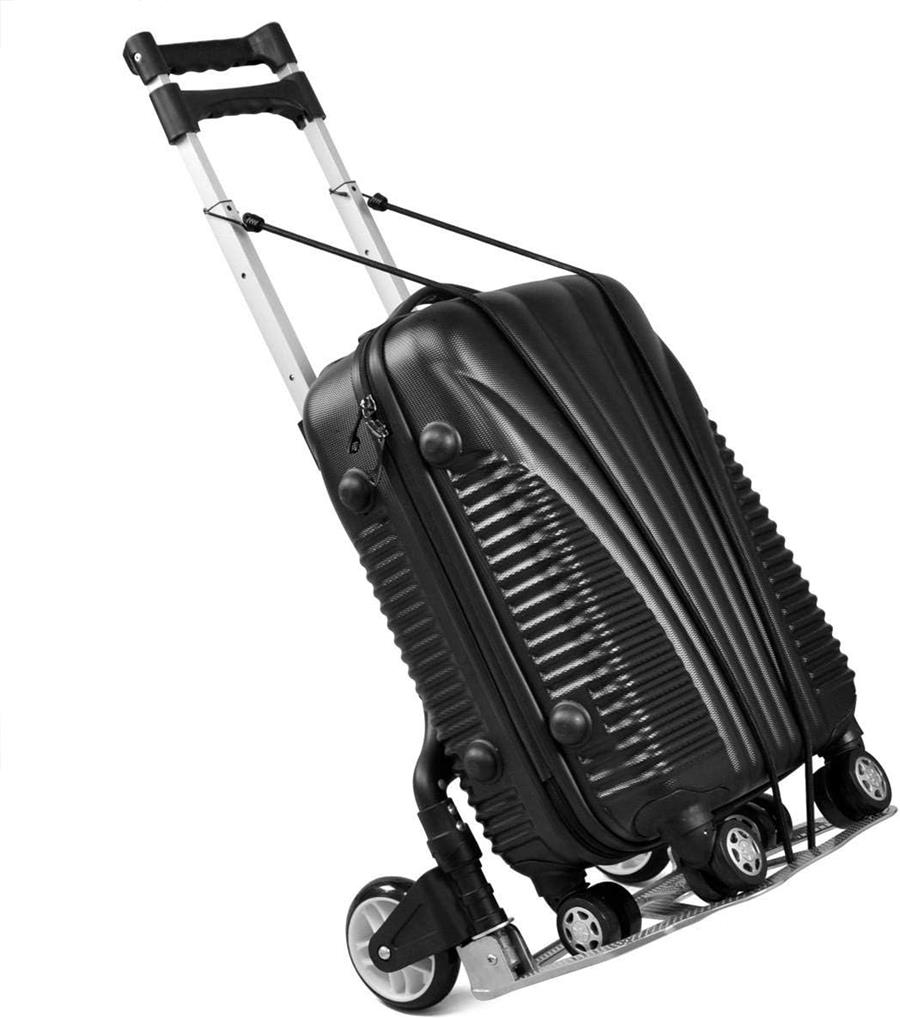 Składany wózek transportowy z wyciąganym uchwytem z aluminium Yaheetech, obciążenie do 80 kg